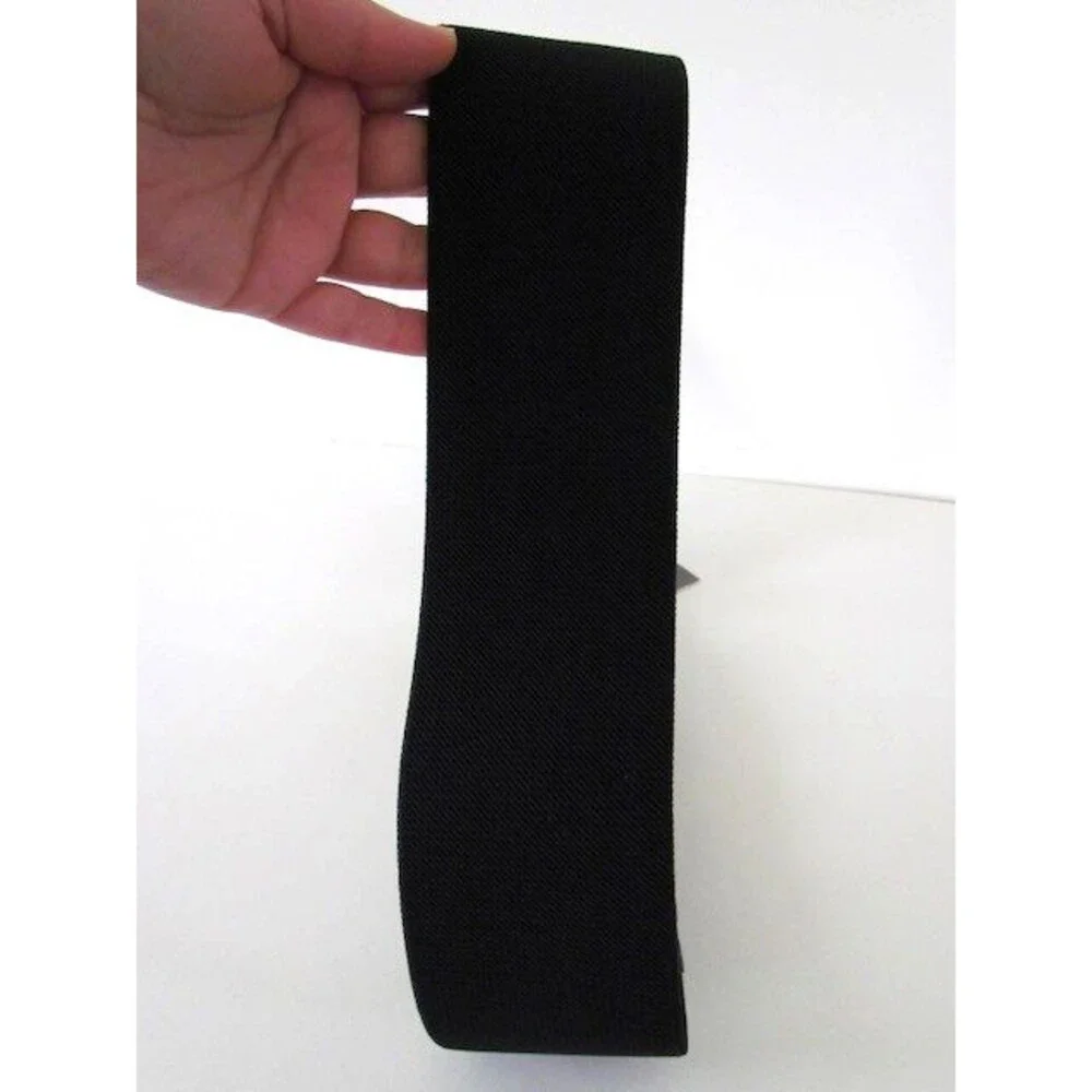 NEW Style&Co Black Belt Faux Leather Stretch Wide Buckle Vegan Size M/L